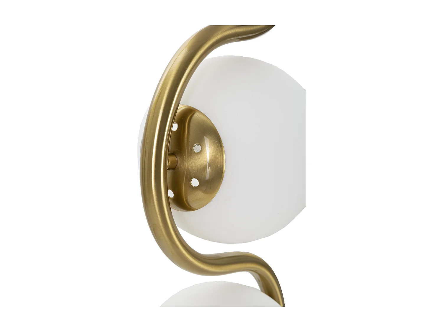 Lampadaire Design 4 Sphères "Luci" 165cm Blanc & Or