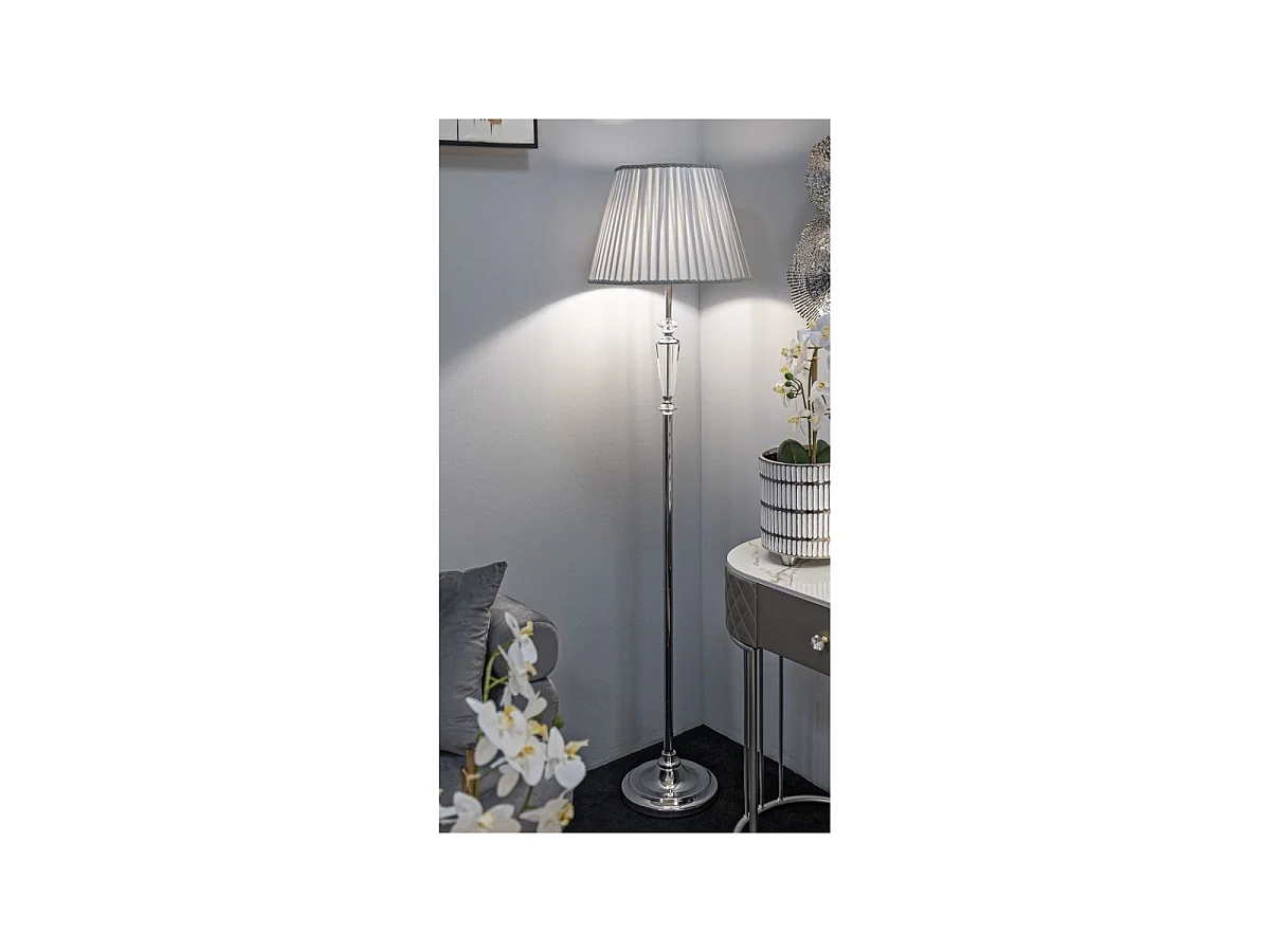 Stehlampe aus Metall silberfarben Ø 40x164 cm