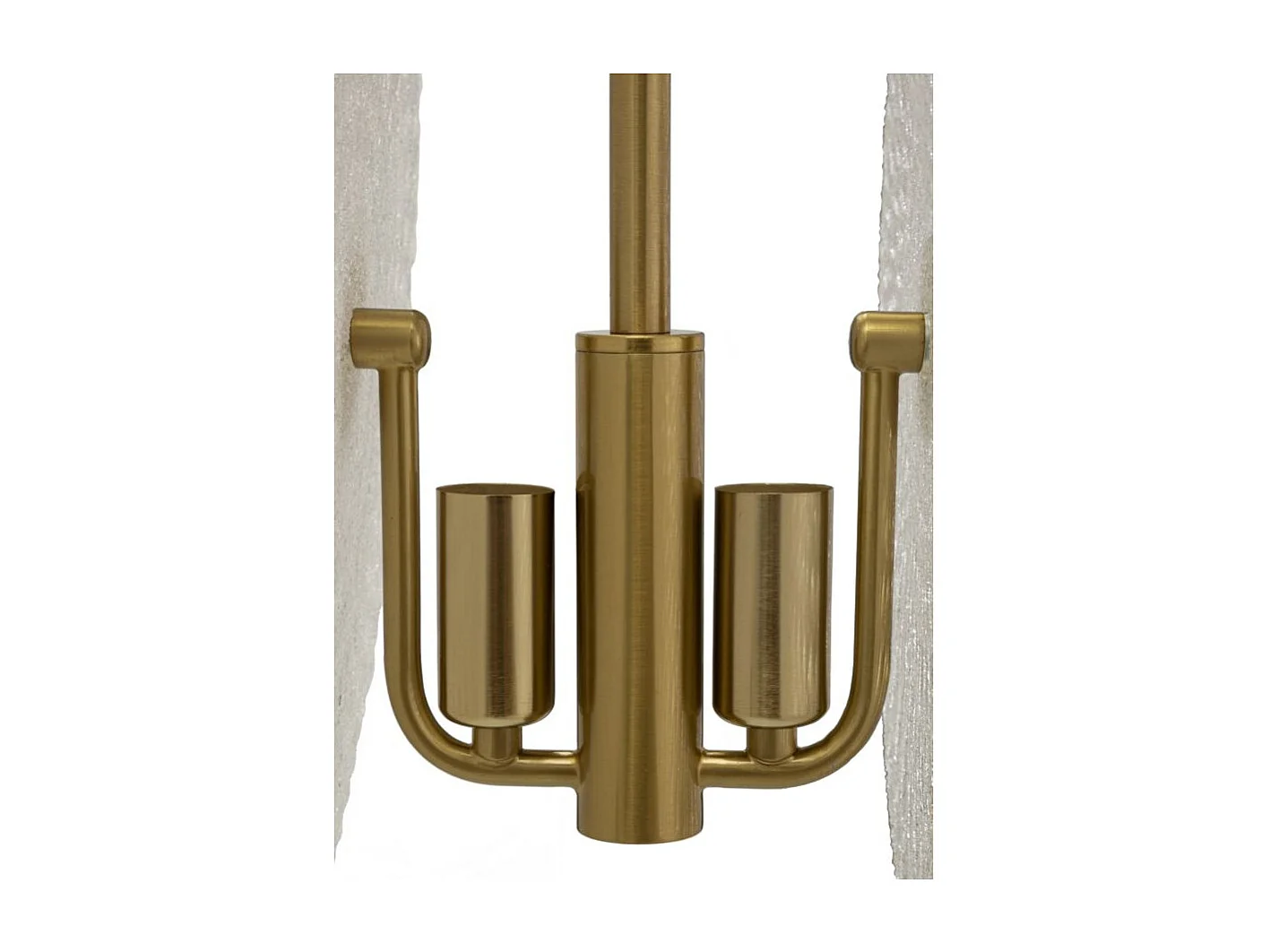 Lampe Suspension en Verre "Circle" 35cm Blanc & Or