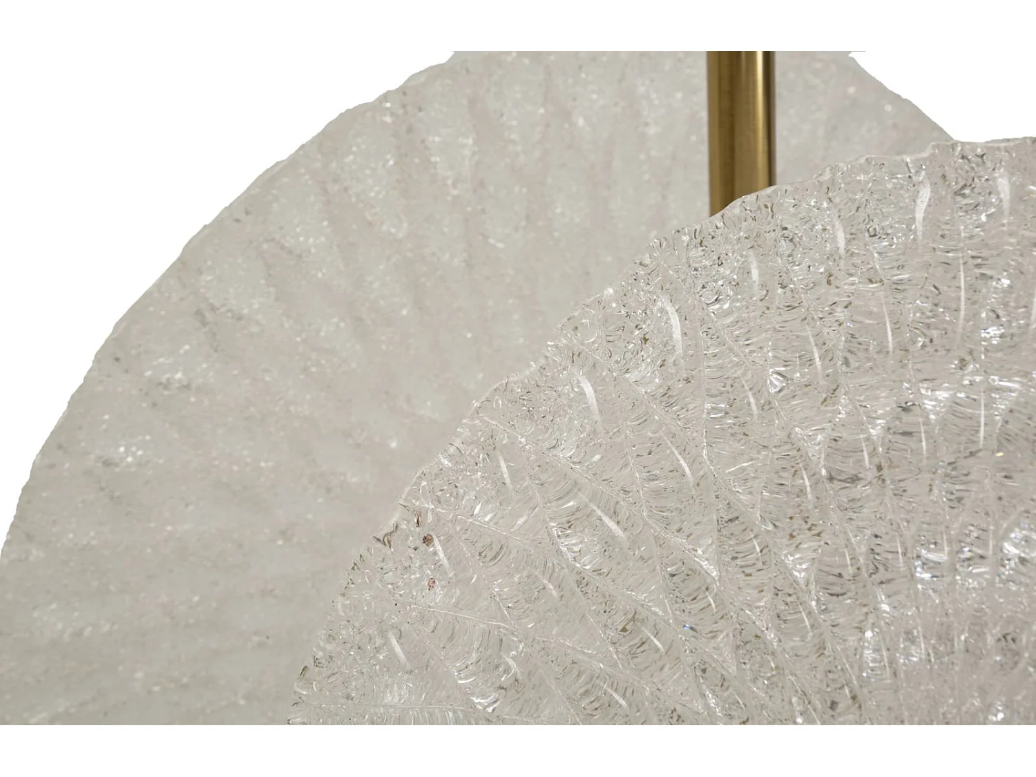 Lampe Suspension en Verre "Circle" 35cm Blanc & Or