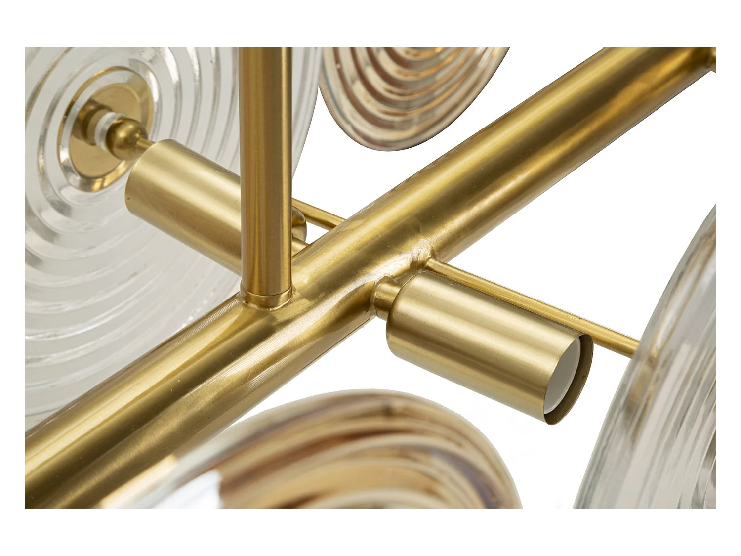 Plafonnier Design en Verre "Venice" 116cm Or