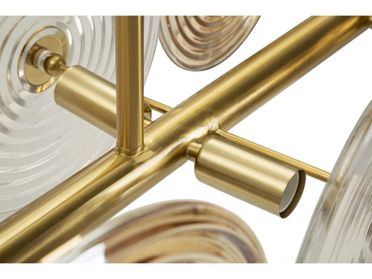 Plafonnier Design en Verre "Venice" 116cm Or