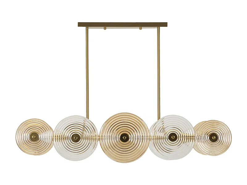 Plafonnier Design en Verre "Venice" 116cm Or