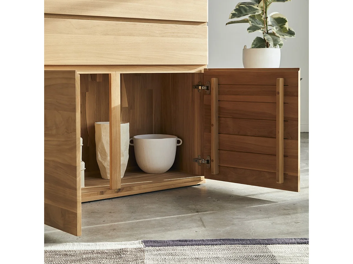 Buffet en bois de teck massif Nino