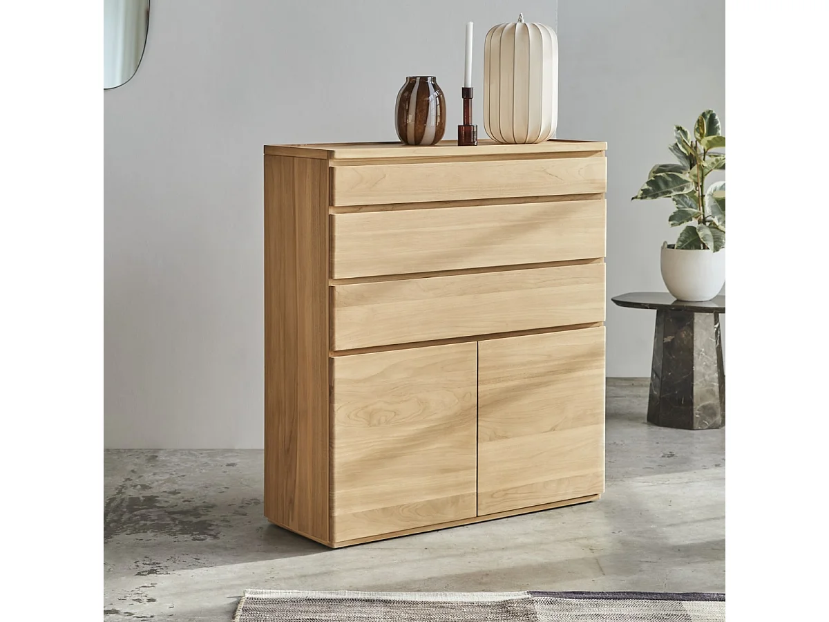 Buffet en bois de teck massif Nino