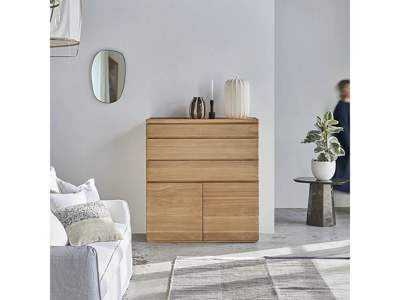 Sideboard Nino aus massivem Teakholz