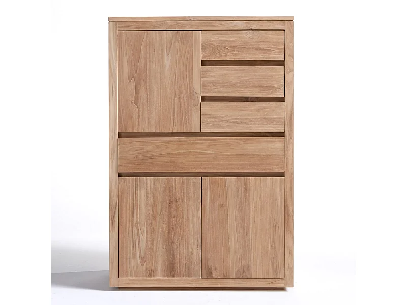 Schrank Highboard Geschirrschrank au Teakholz 80 cm Tikamoon
