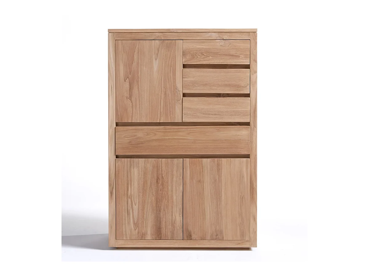 Schrank Highboard Geschirrschrank au Teakholz 80 cm Tikamoon