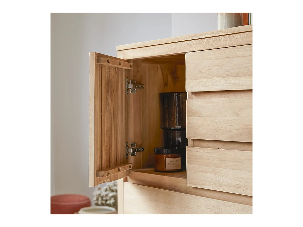 Schrank Highboard Geschirrschrank au Teakholz 80 cm Tikamoon