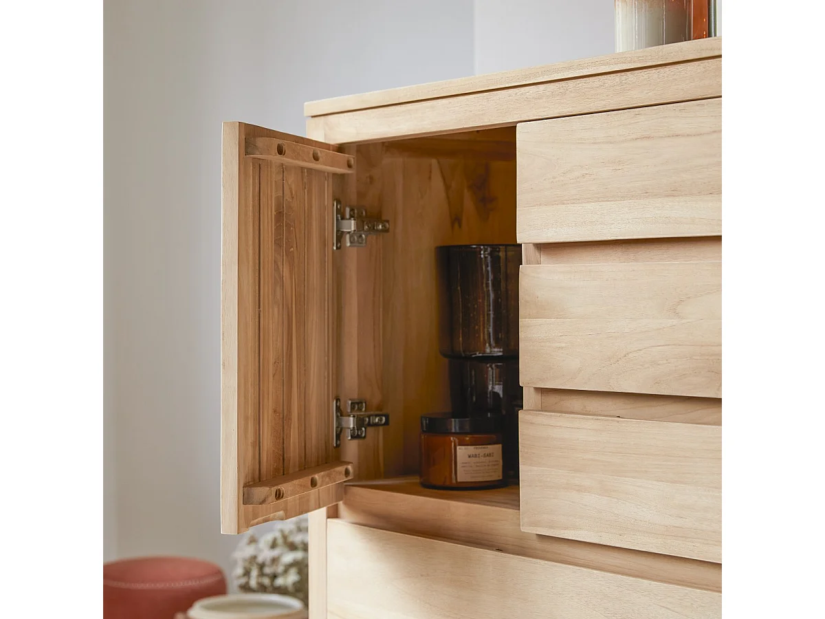 Schrank Highboard Geschirrschrank au Teakholz 80 cm Tikamoon