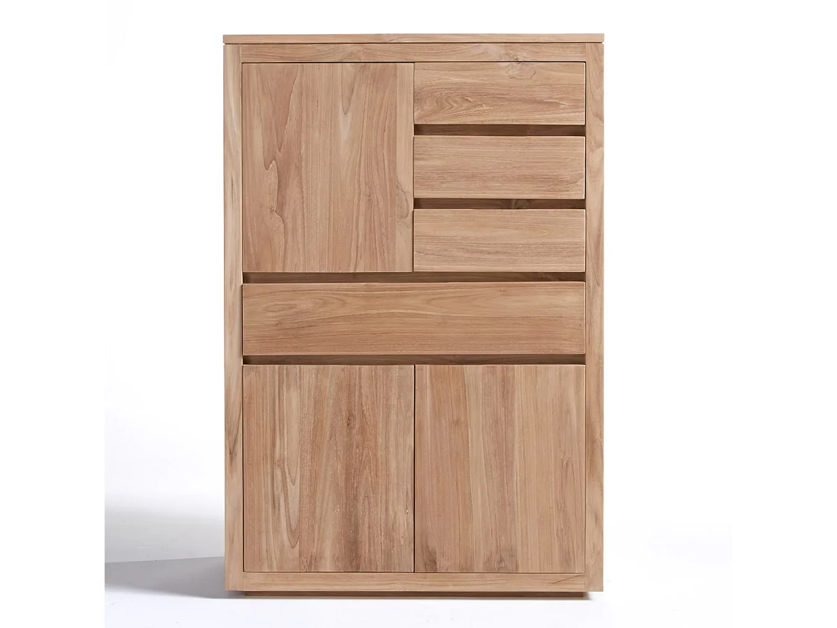 Schrank Highboard Geschirrschrank au Teakholz 80 cm Tikamoon