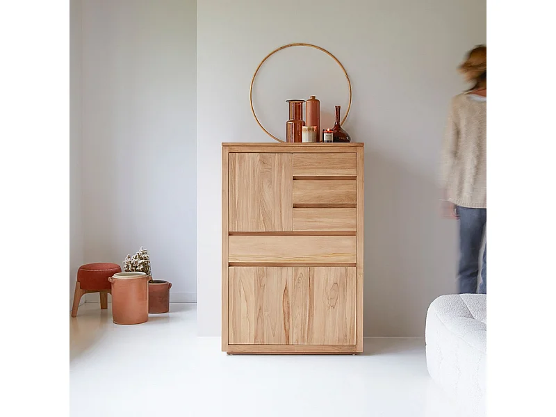 Armadio legno massello teak teck tek  highboard credenza 80 cm Tikamoon