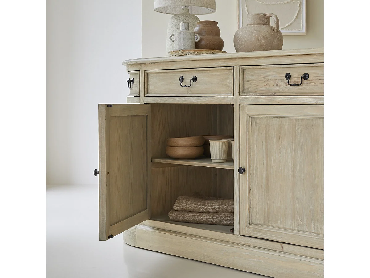 Credenza in legno di pino da 180 cm Celeste