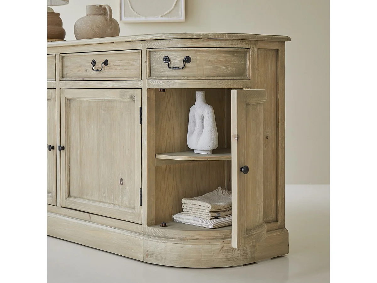 Credenza in legno di pino da 180 cm Celeste