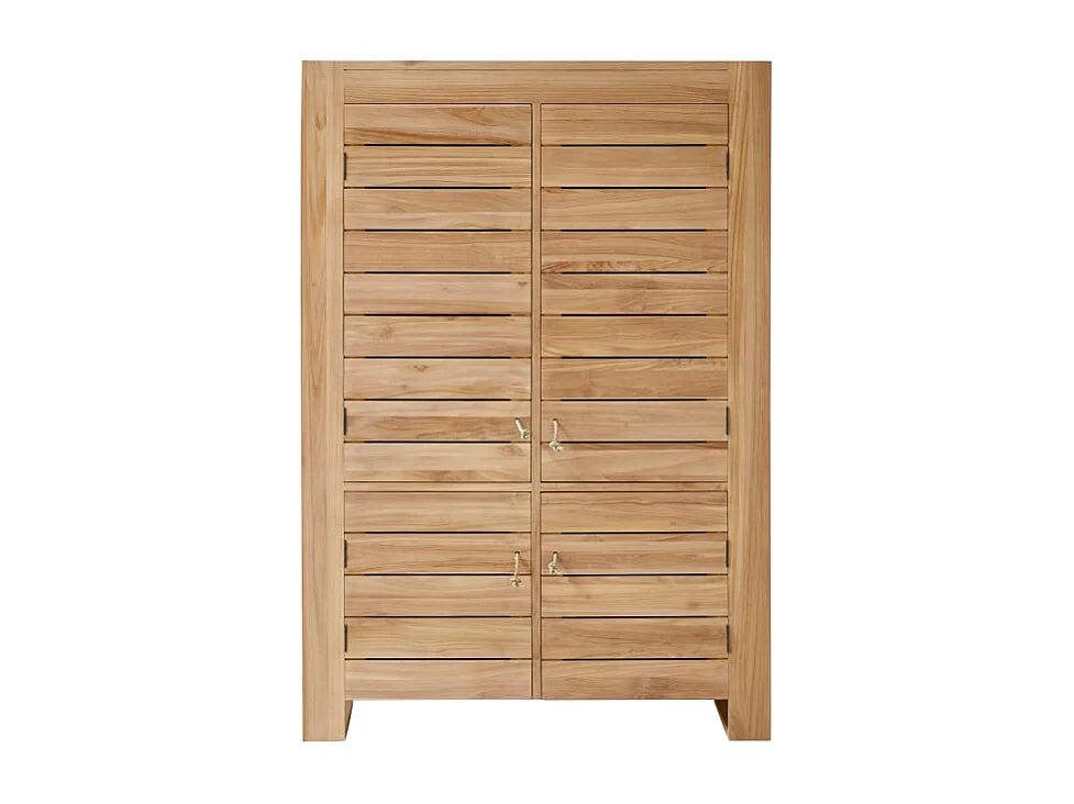 Schrank Sideboard Hochschrank aus massivem Teak 160 cm vier Türen