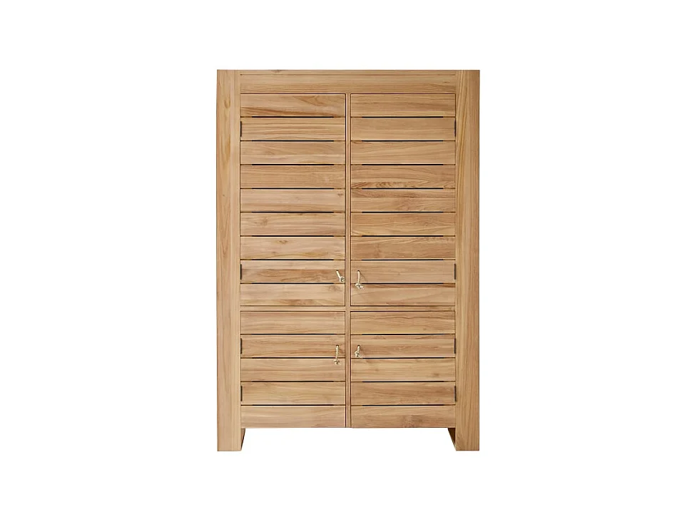 Schrank Sideboard Hochschrank aus massivem Teak 160 cm vier Türen