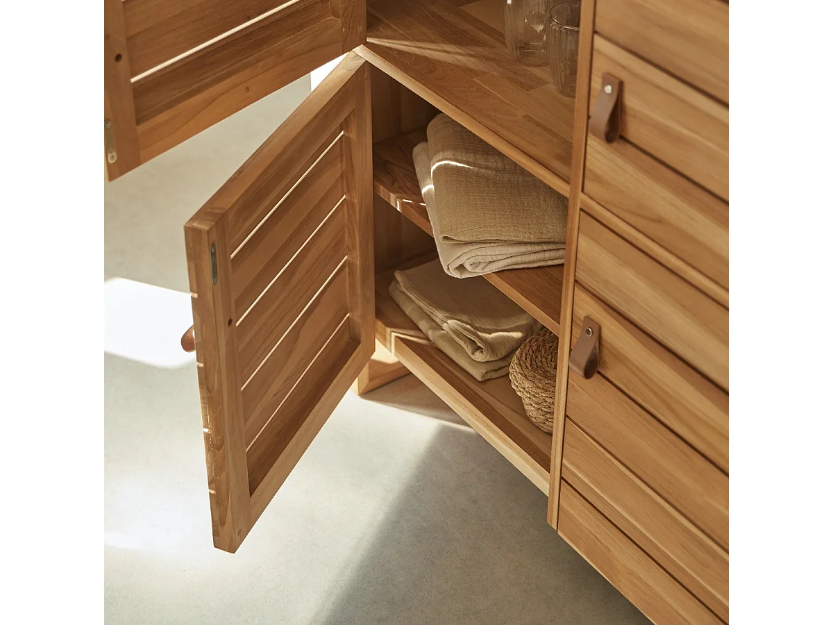 Bahut en bois de teck 160 Minimalys