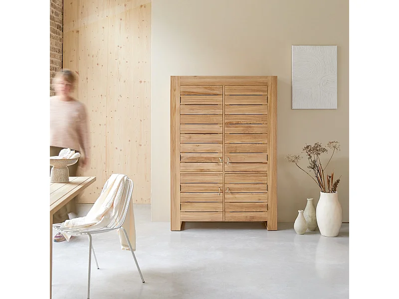 Buffet credenza armadio teak tek massello legno 170cm design sala pranzo