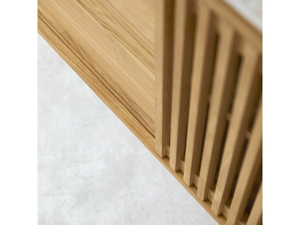 Credenza Isaure in legno di teak massello e terrazzo pregiato 140 cm