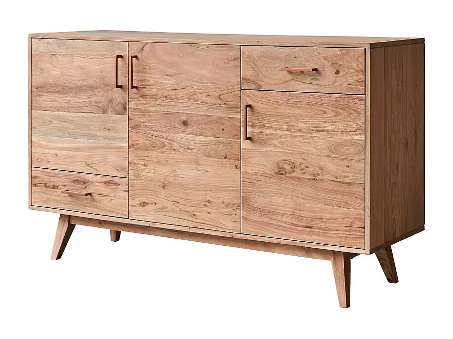 Buffet credenza bancone acacia massello legno 150cm design sala pranzo