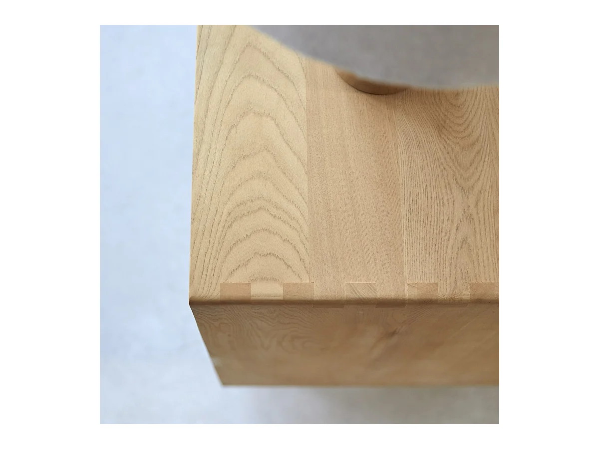 Buffet en bois d'orme massif et cannage Luis 160 cm