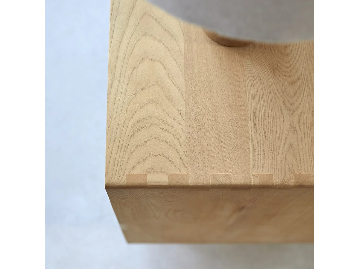 Buffet en bois d'orme massif et cannage Luis 160 cm