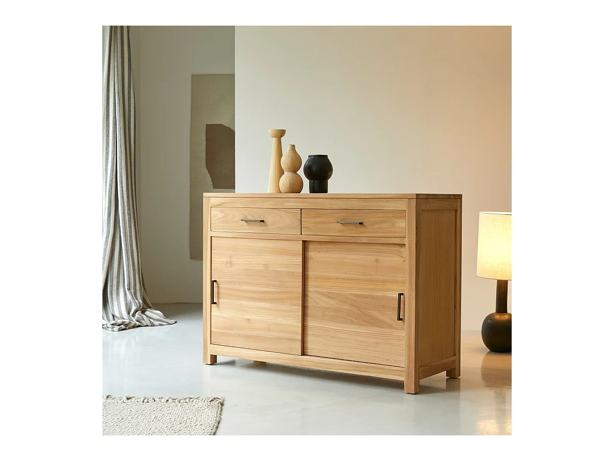 Buffet aus massivem Teakholz 120 cm Maë