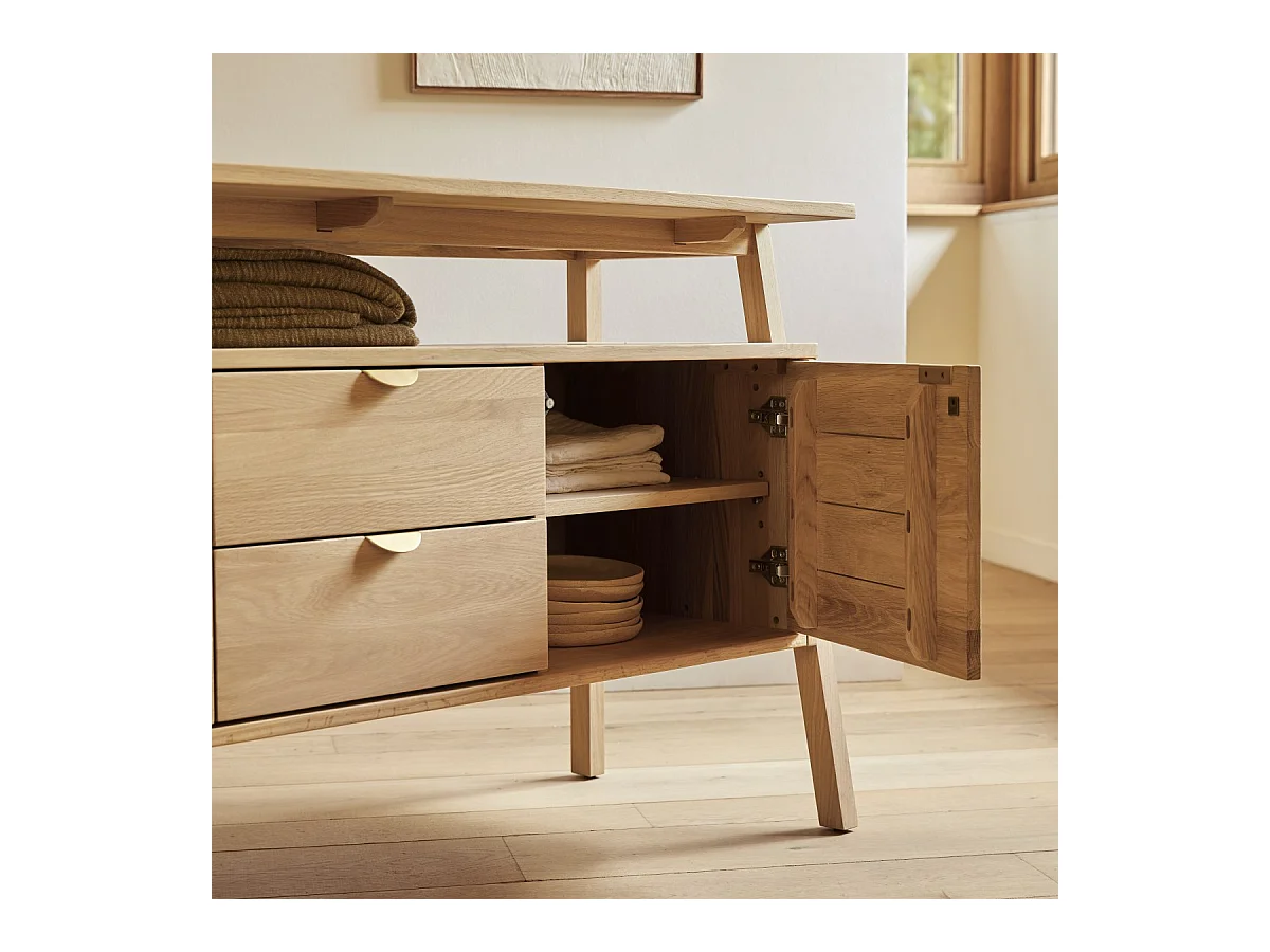 Buffet en bois de chêne massif 140 Pola