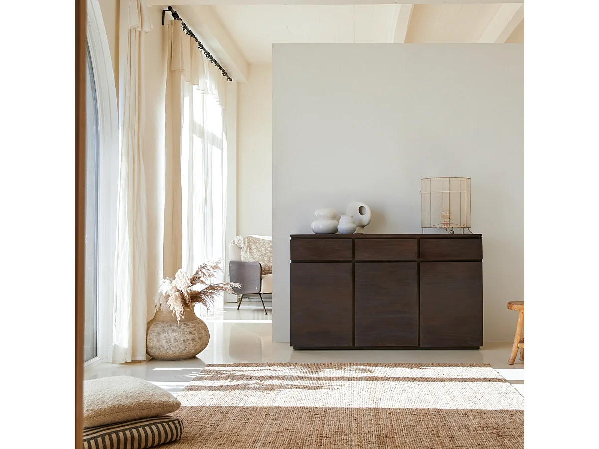 Buffet en bois d'acajou 150 Eva