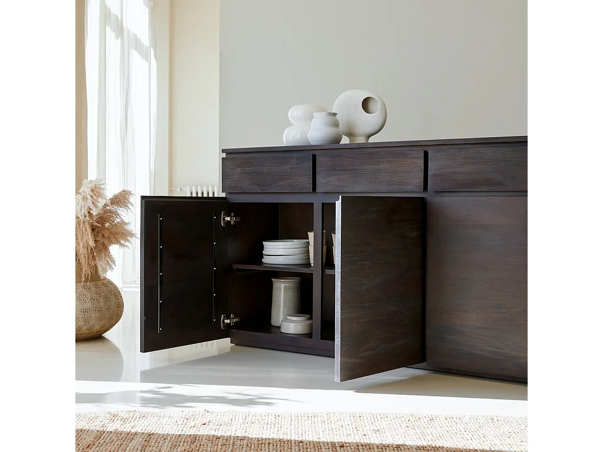 Buffet en bois d'acajou 150 Eva