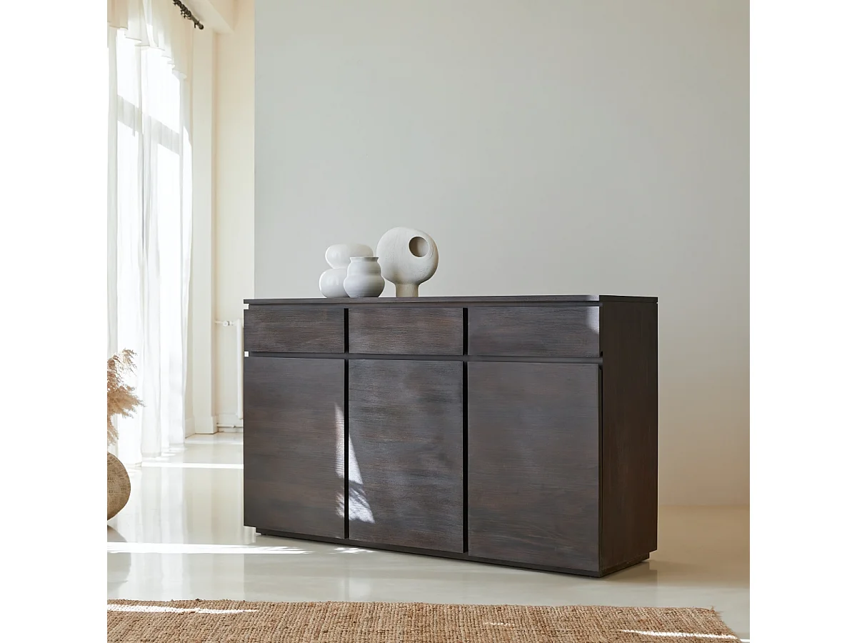 Buffet en bois d'acajou 150 Eva