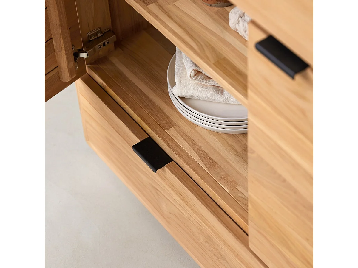 Buffet en bois de teck massif Senson 120 cm