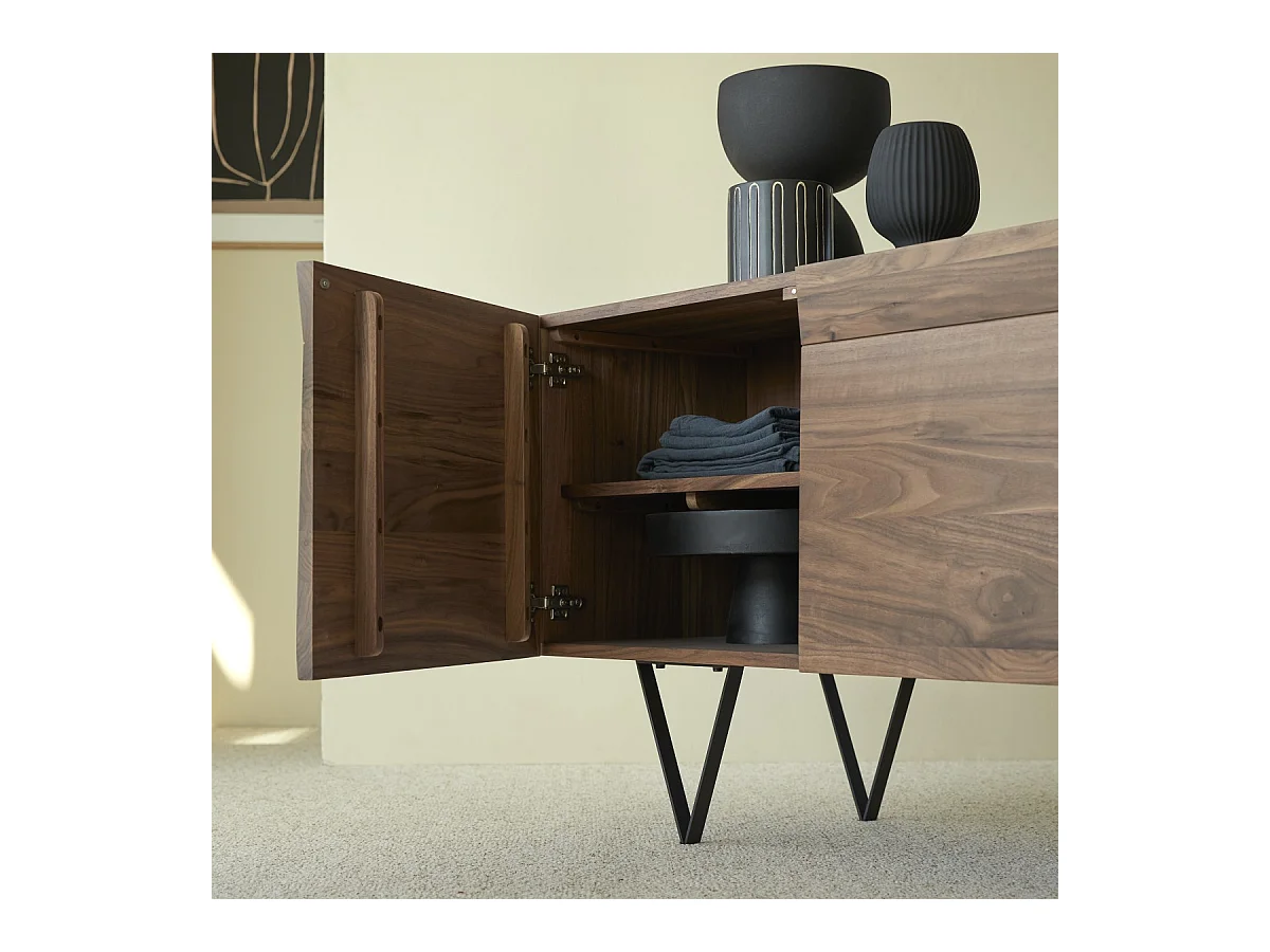 Buffet en bois de noyer 175 Metric