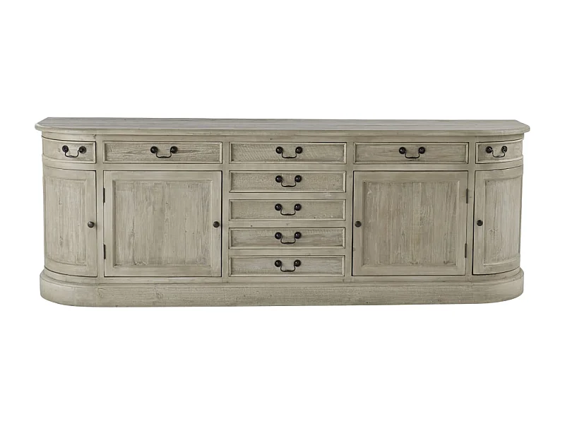 Credenza in legno di pino 225 cm Celeste
