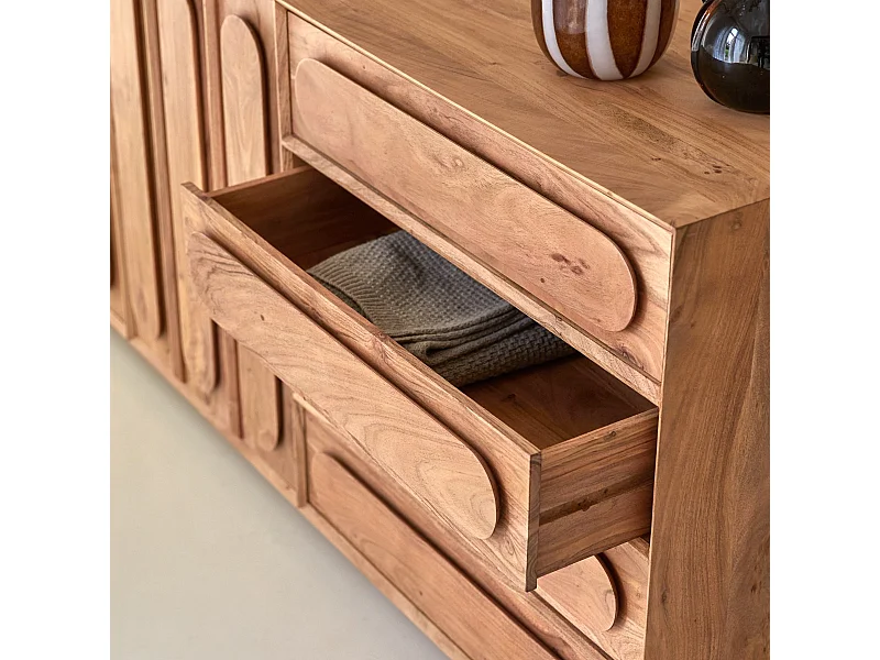 Buffet Olga en acacia massif 200 cm