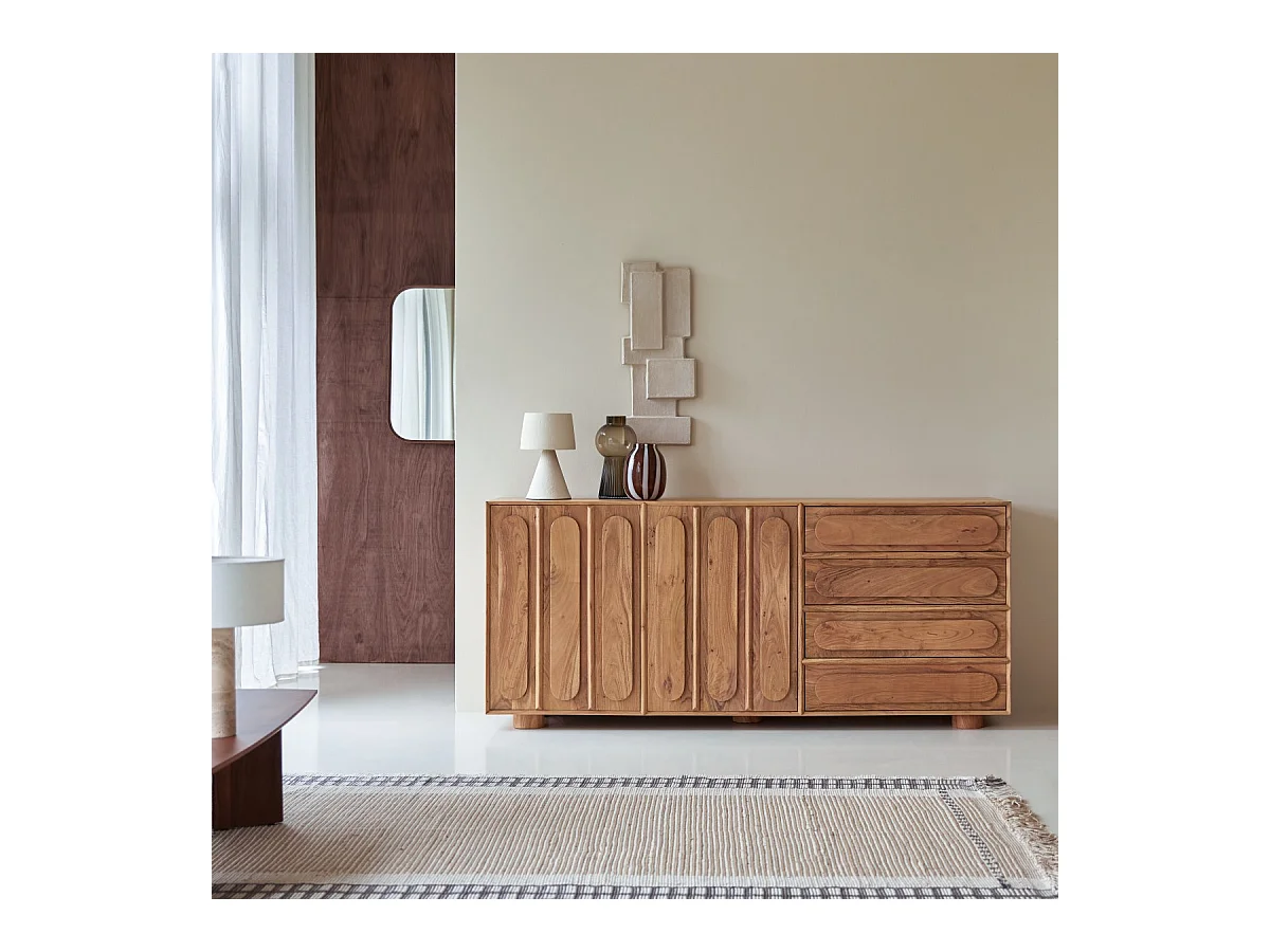 Buffet Olga en acacia massif 200 cm
