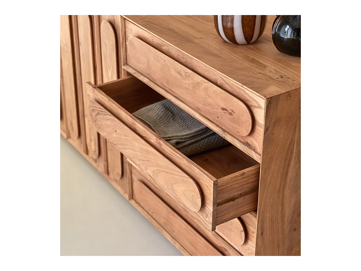 Credenza Olga in acacia massello 200 cm