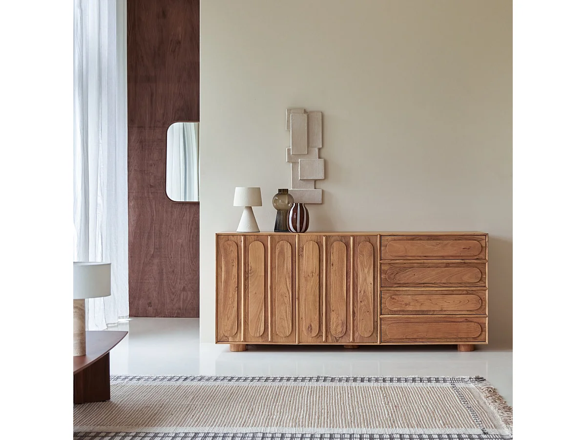 Buffet Olga aus massivem Akazienholz 200 cm