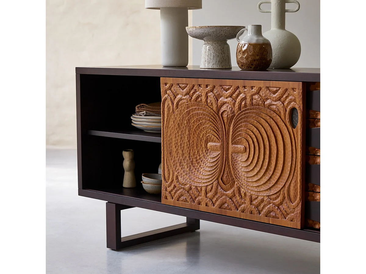 Buffet en bois d'acajou massif 205 Frida