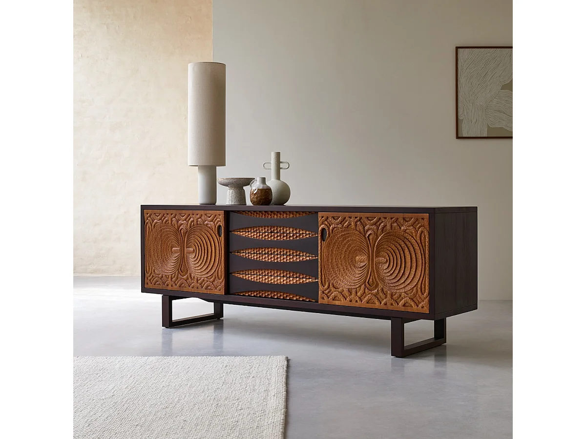 Buffet en bois d'acajou massif 205 Frida