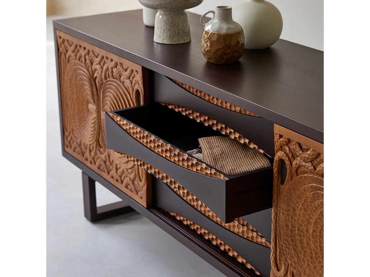 Buffet en bois d'acajou massif 205 Frida