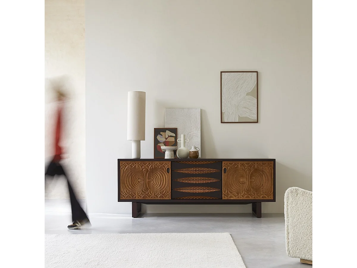 Buffet aus massivem Mahagoni Holz 205 Frida