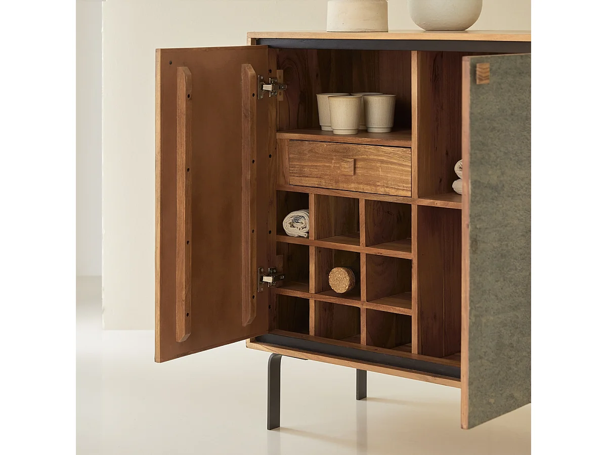 Bahut bar en bois d'acacia 100 Temis