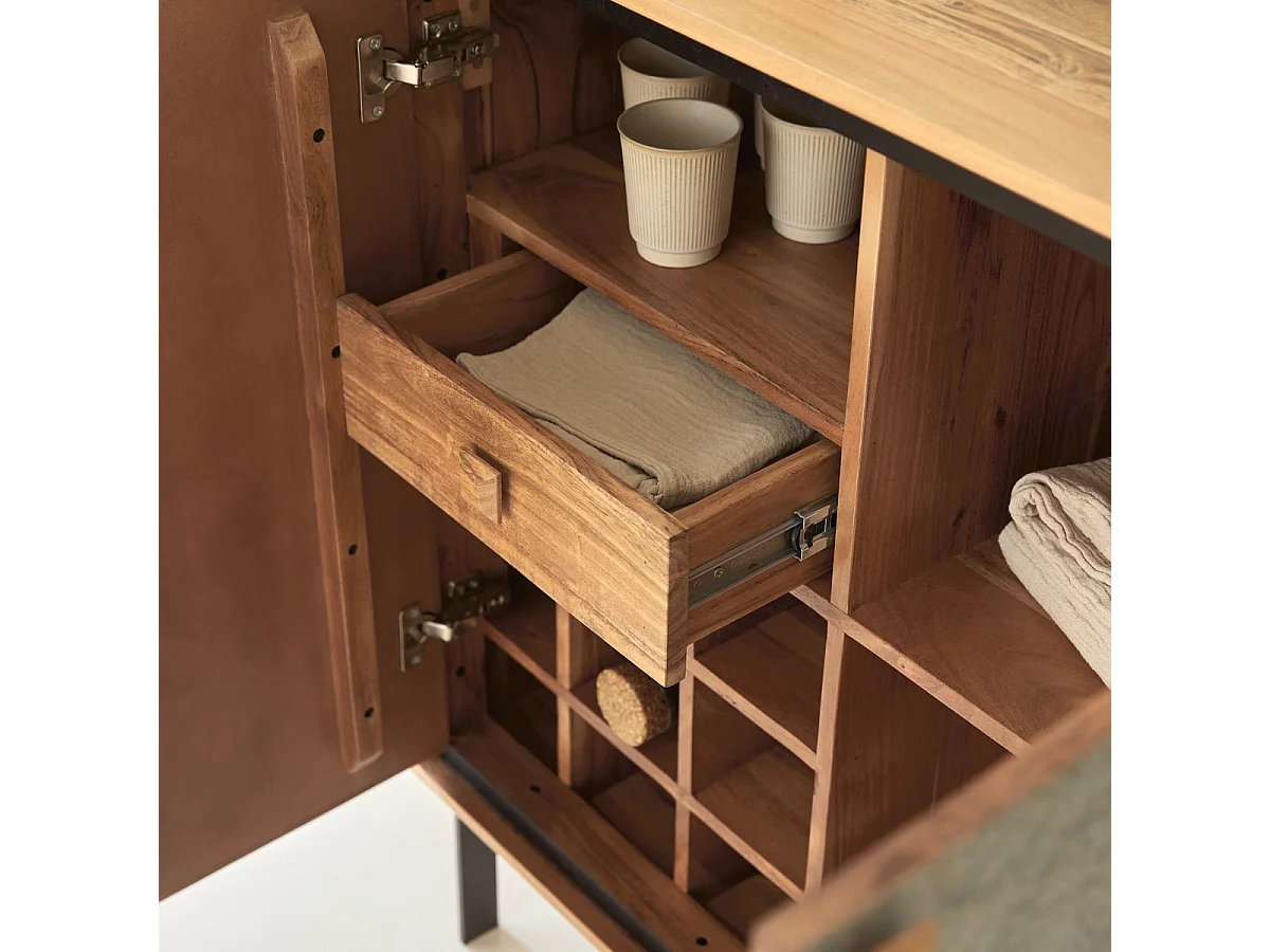 Bahut bar en bois d'acacia 100 Temis