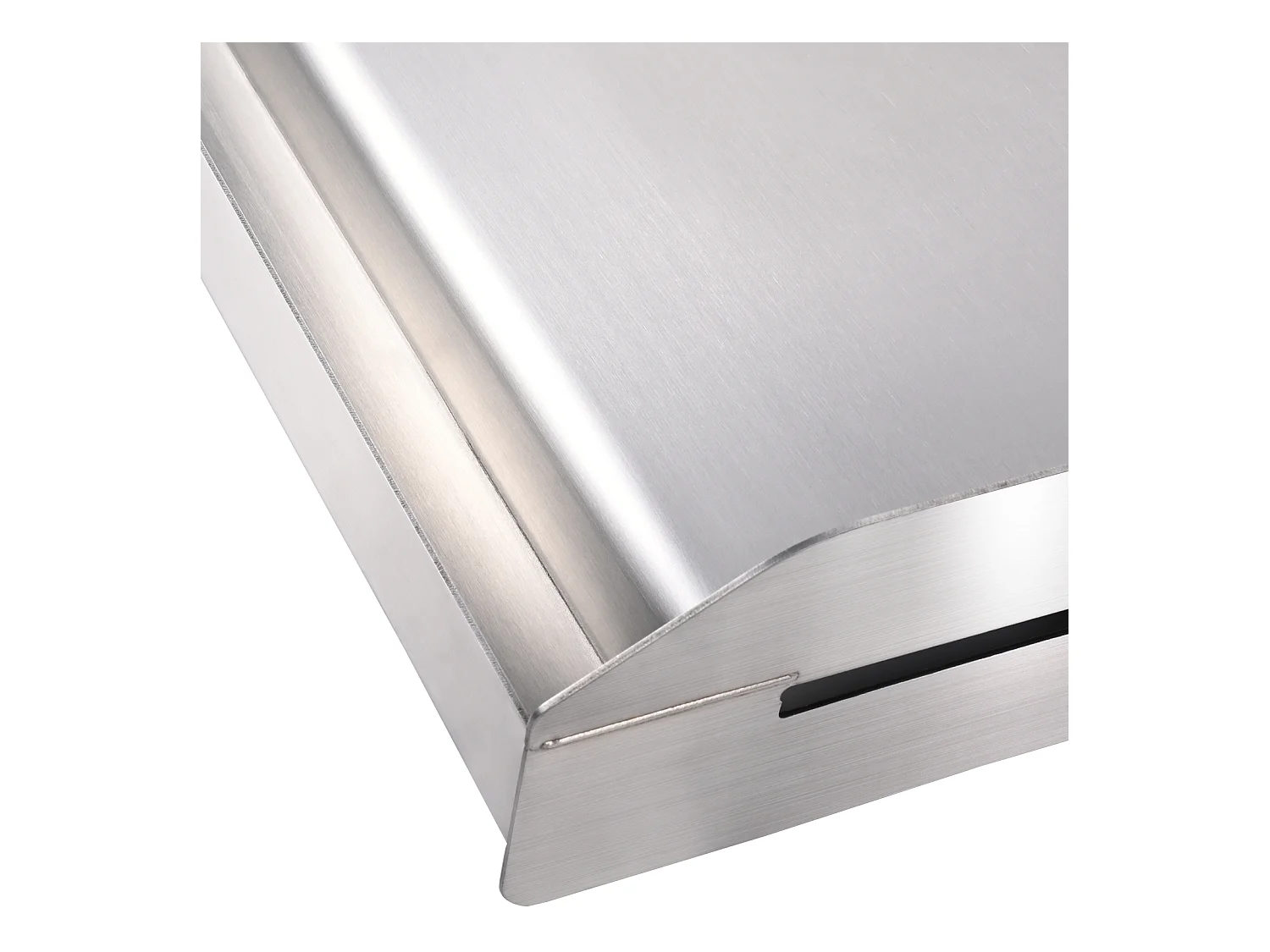 Plaque de Cuisson à Dessus Plat SucceBuy, en Acier Inoxydable, 60 x 41 cm, pour Barbecue et Gril à Gaz 2 Brûleurs, Argent