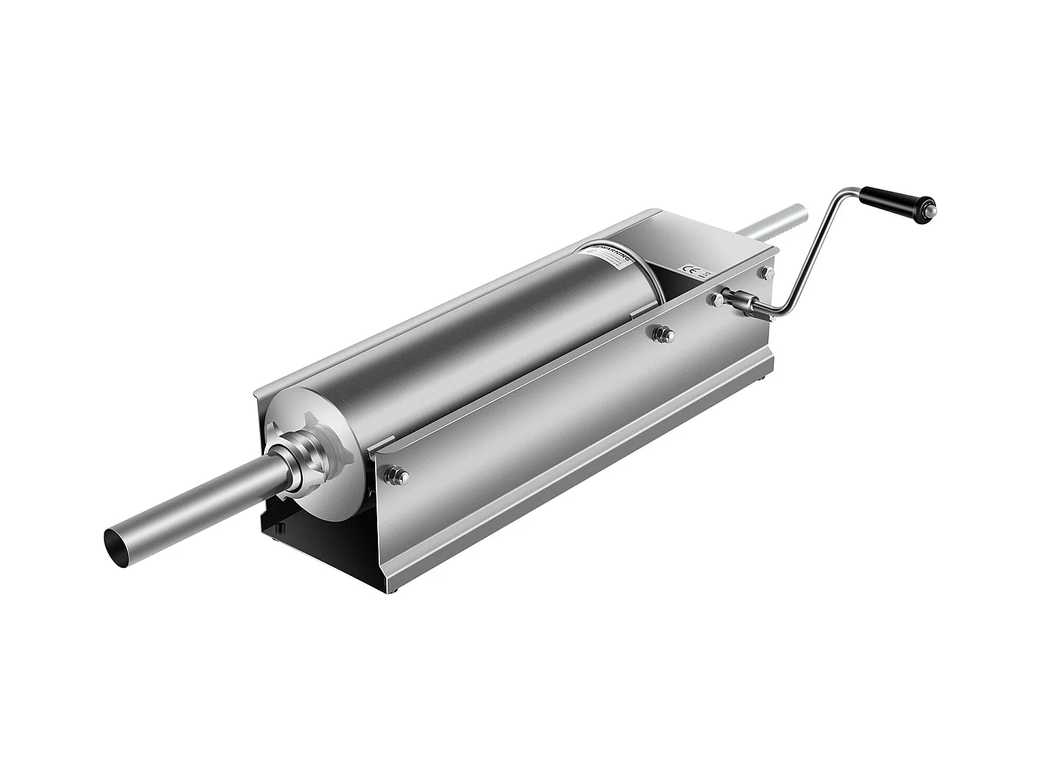 Poussoir à Saucisses Manuel SucceBuy, 7 L, Comprend 5 Tubes, Machine à Saucisses Horizontale, Acier Inoxydable 304 de Qualité Alimentaire