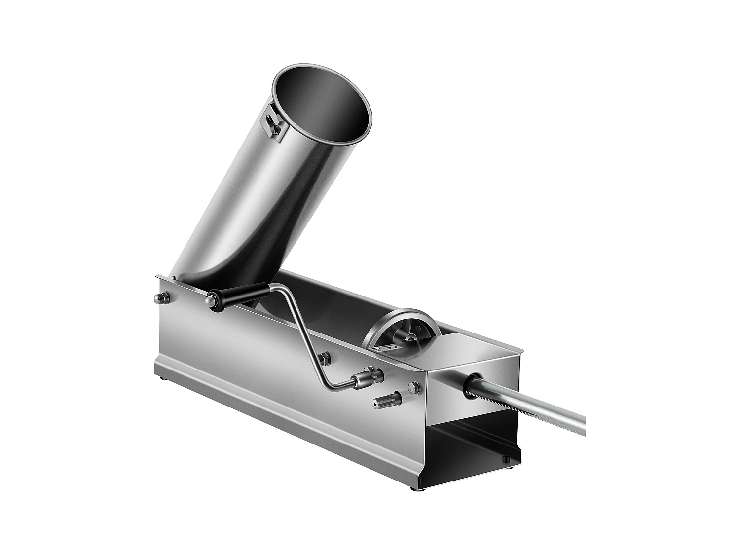 Poussoir à Saucisses Manuel SucceBuy, 7 L, Comprend 5 Tubes, Machine à Saucisses Horizontale, Acier Inoxydable 304 de Qualité Alimentaire