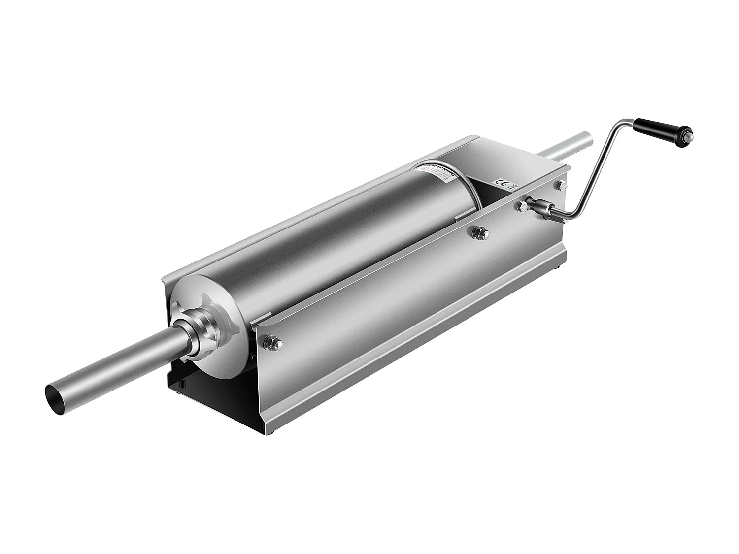 Poussoir à Saucisses Manuel SucceBuy, 7 L, Comprend 5 Tubes, Machine à Saucisses Horizontale, Acier Inoxydable 304 de Qualité Alimentaire