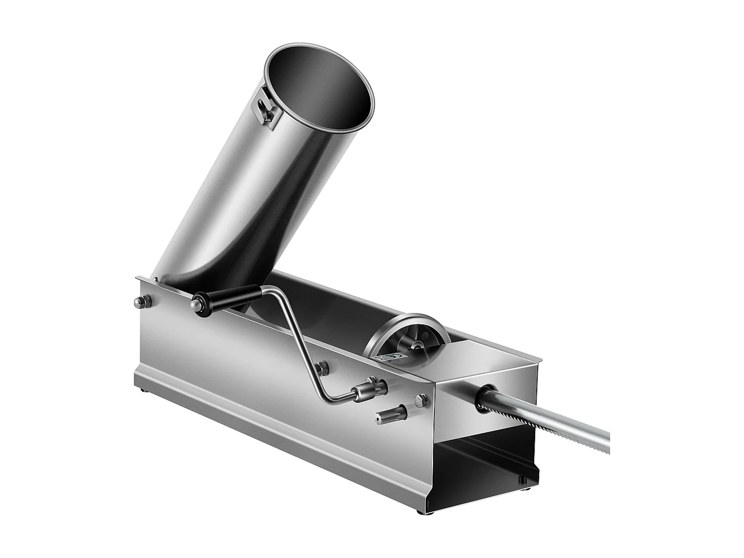 Poussoir à Saucisses Manuel SucceBuy, 7 L, Comprend 5 Tubes, Machine à Saucisses Horizontale, Acier Inoxydable 304 de Qualité Alimentaire