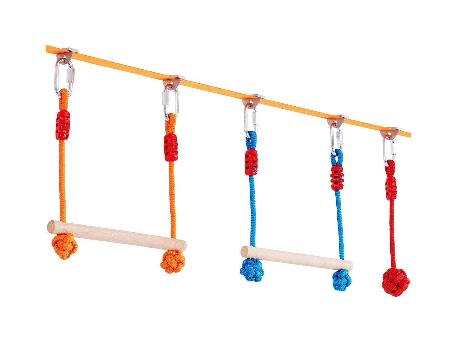 Trasa Przełęzienia Ninja Warrior SucceBuy, 5 x152 cm cm dla Dzieci, 14 Przełomu, Slackline Na Zewnątrz